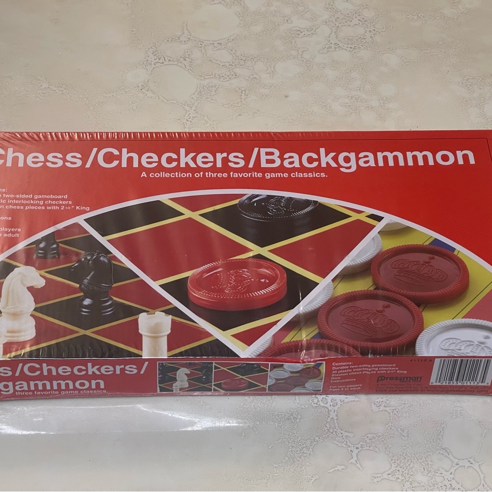 Chess/Checkers/Backgammom. A Collection of three favorite game classics